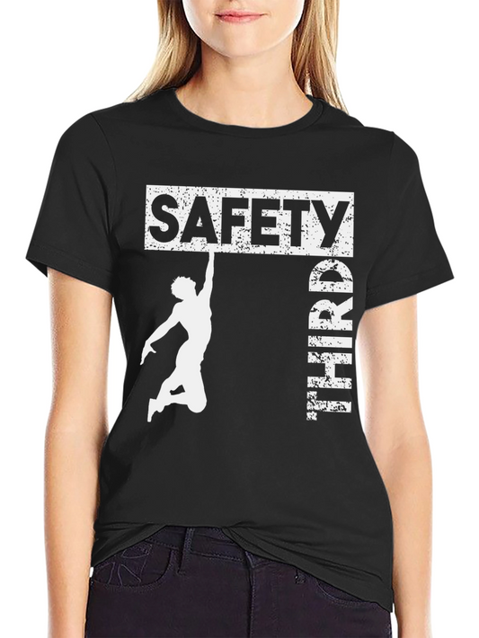 Safety Third Graphic Tee - Black Cotton Casual T-Shirt