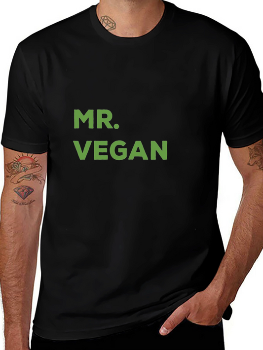 Mr. Vegan Graphic Tee - Black Cotton T-Shirt