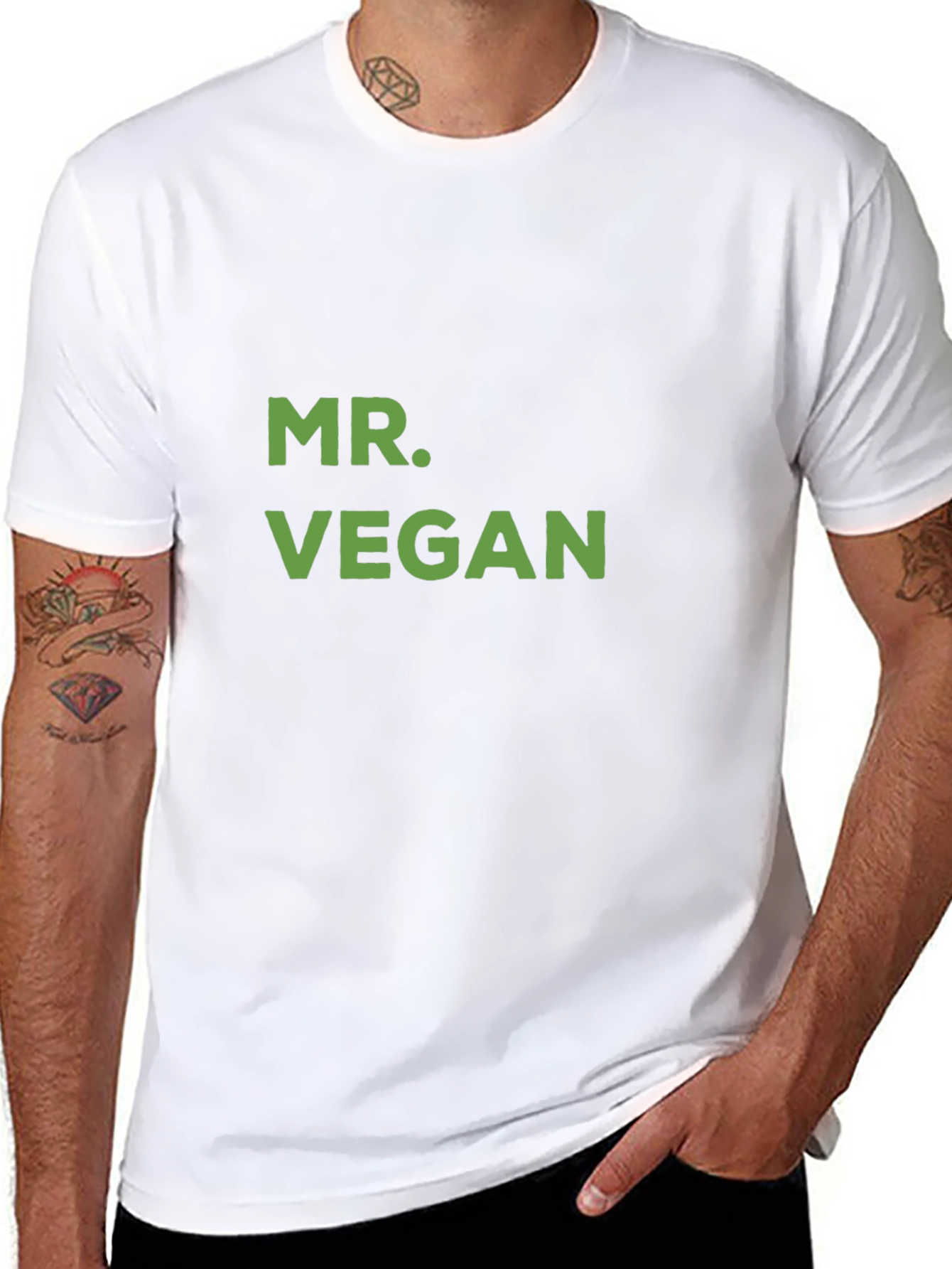 Mr. Vegan Graphic Tee - Black Cotton T-Shirt
