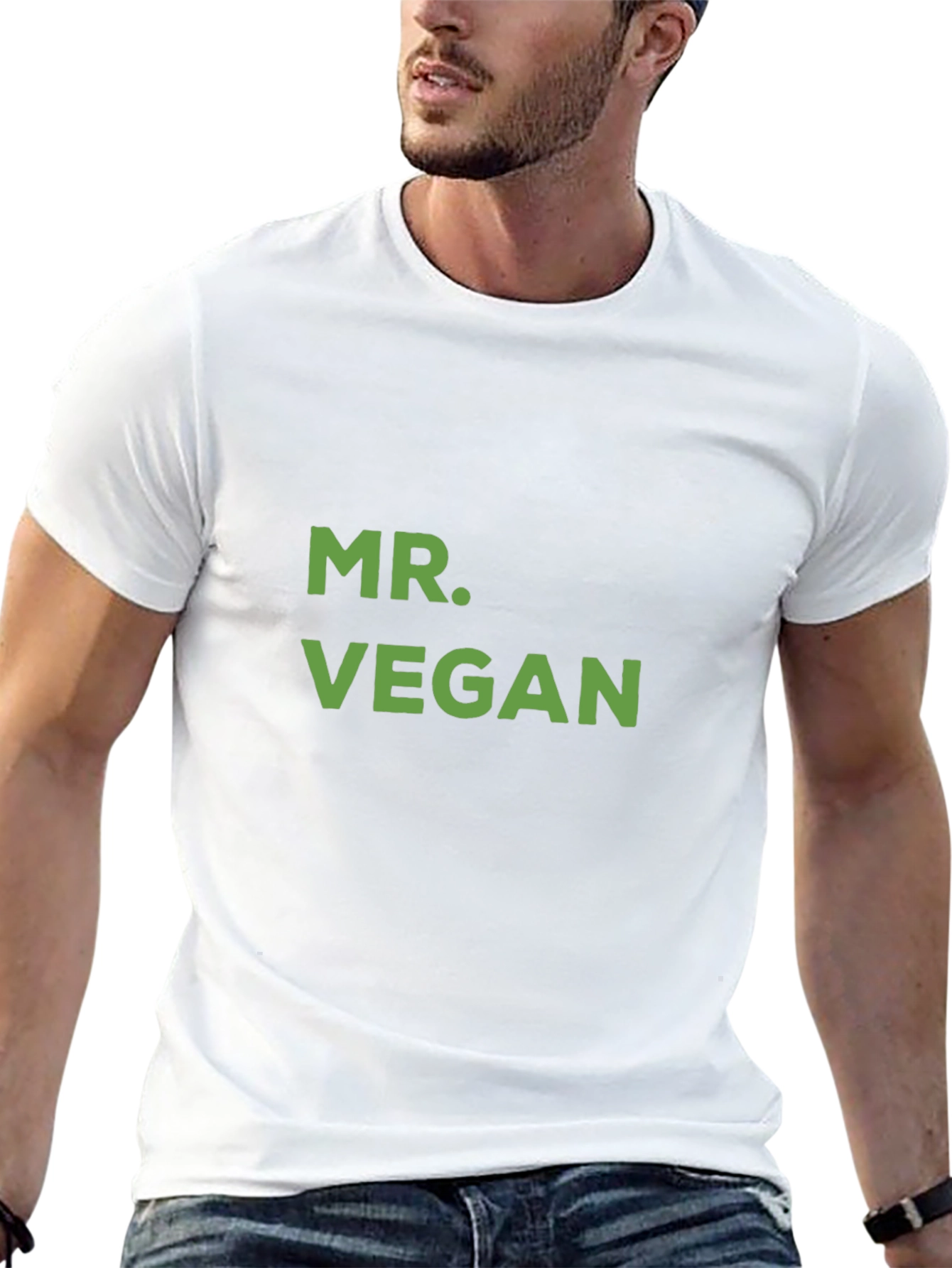 Mr. Vegan Graphic Tee - Black Cotton T-Shirt